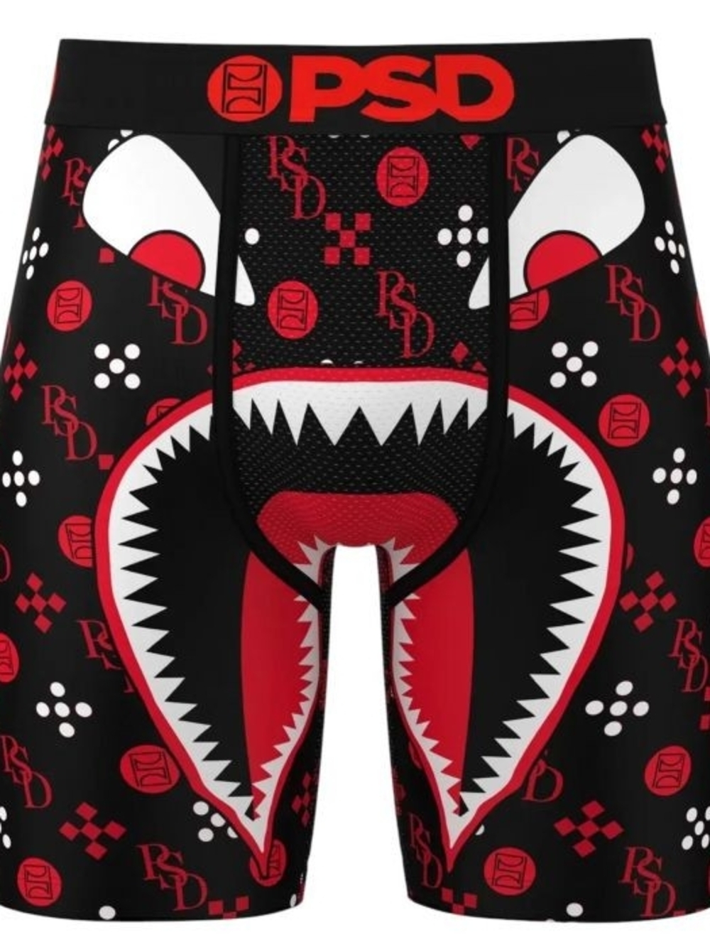 PSD Black & Red Shark Mouth Boxer Briefs